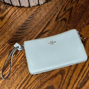 Coach Double Zip Wristlet Card Pouch